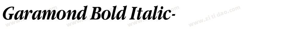 Garamond Bold Italic字体转换